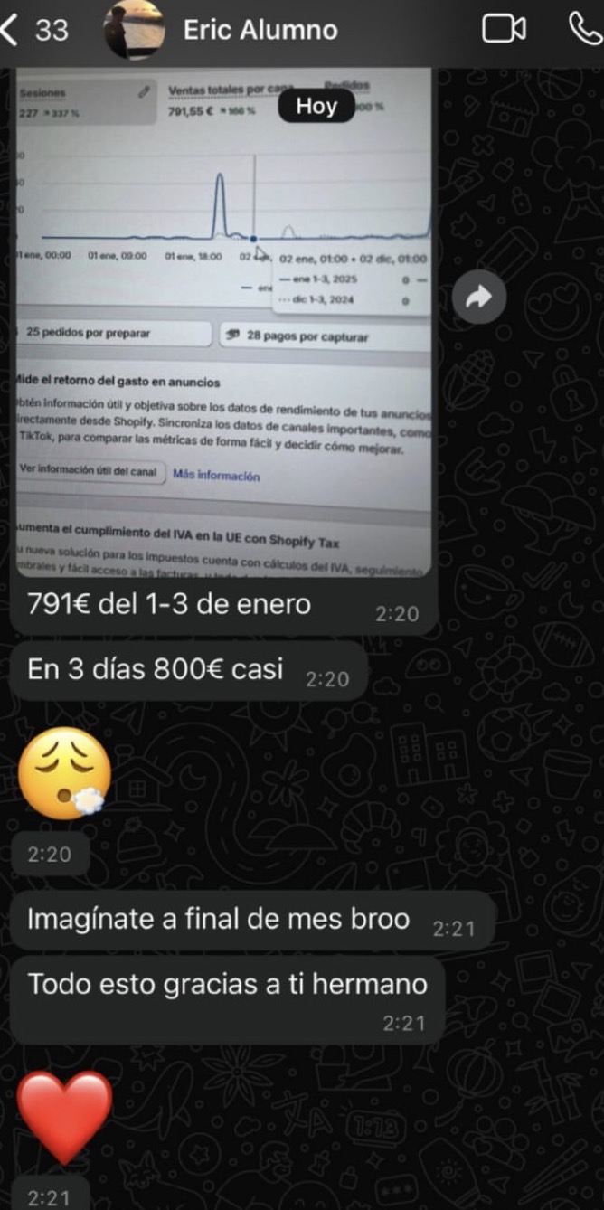 Resultado real de alumno 3