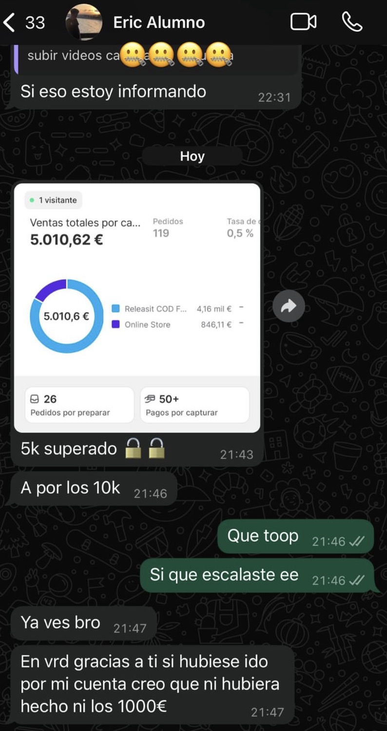 Resultado real de alumno 7